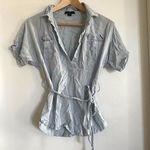 F21 chambray blouse